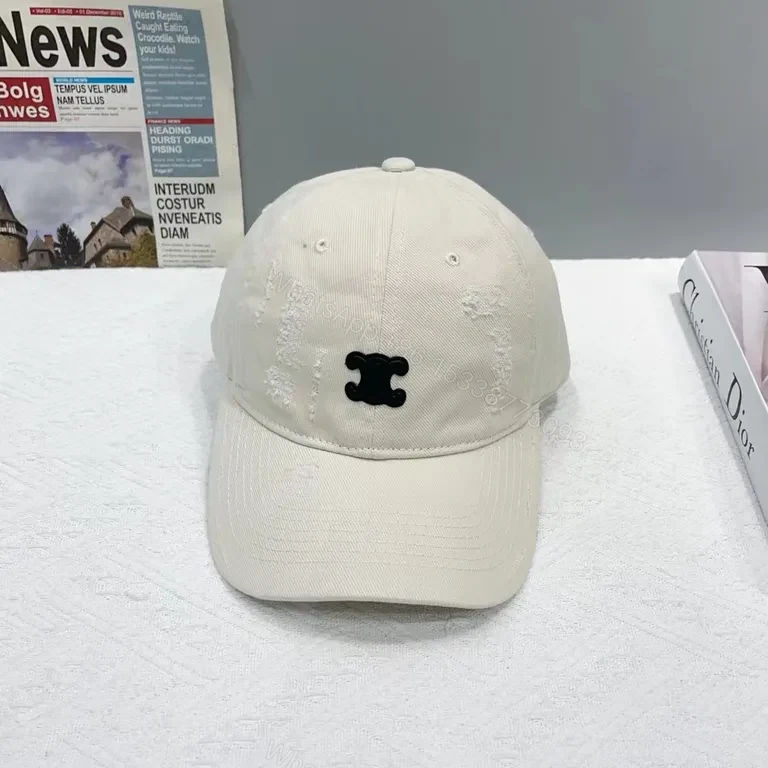 View 3 of Bold CELINE Cap Cotton Canvas - Classic Unisex Baseball Hat