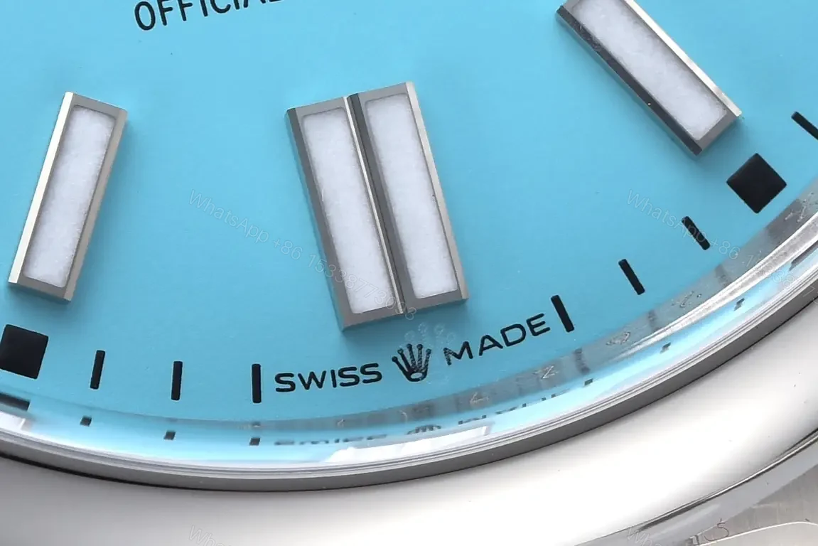 View 5 of Rolex Oyster Perpetual 41 Turquoise Dial Clean Factory 124300-0006