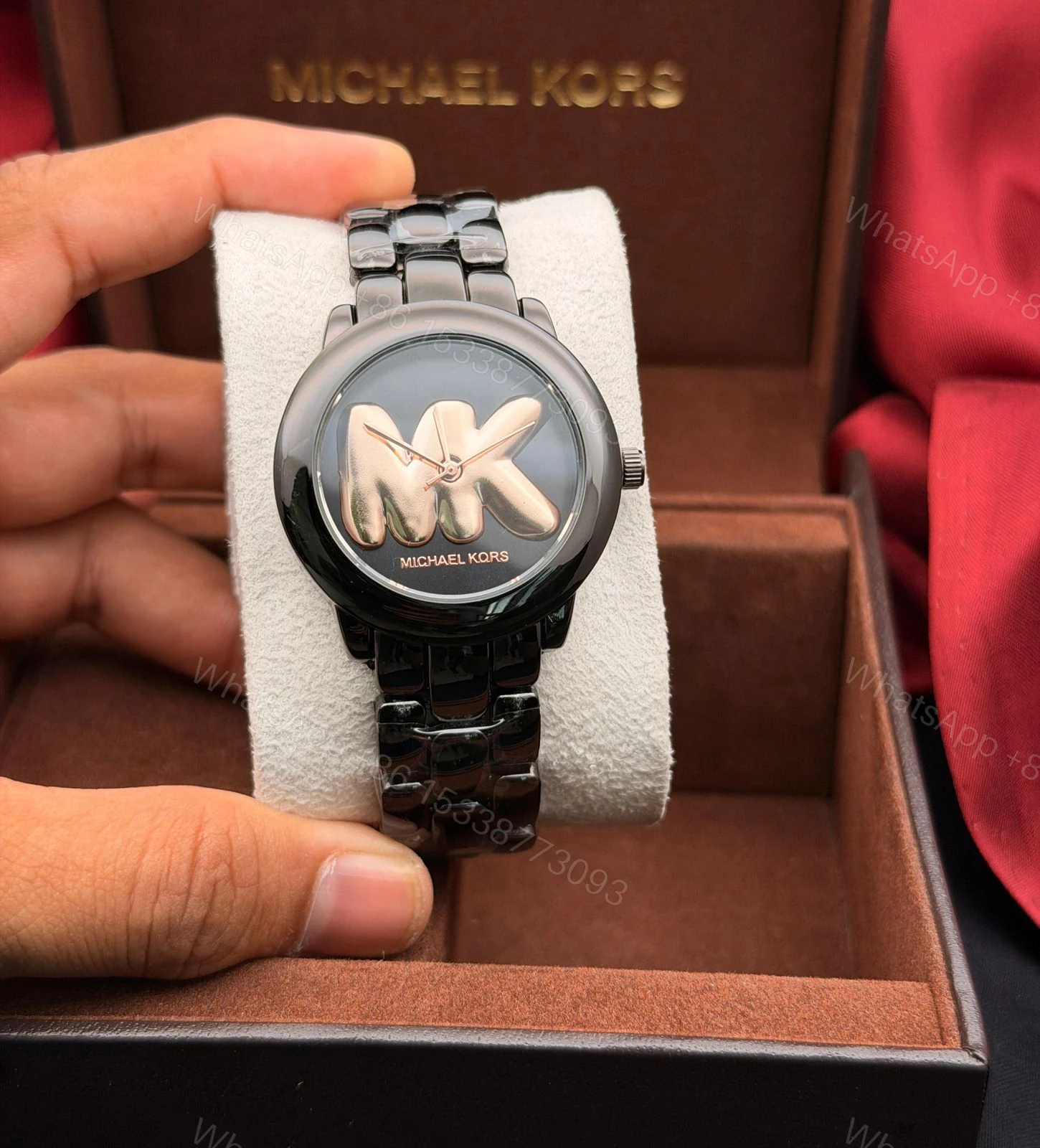 Michael Kors Ladies Watch Black Dial Chain First Copy | AAA+ Replica — view 1
