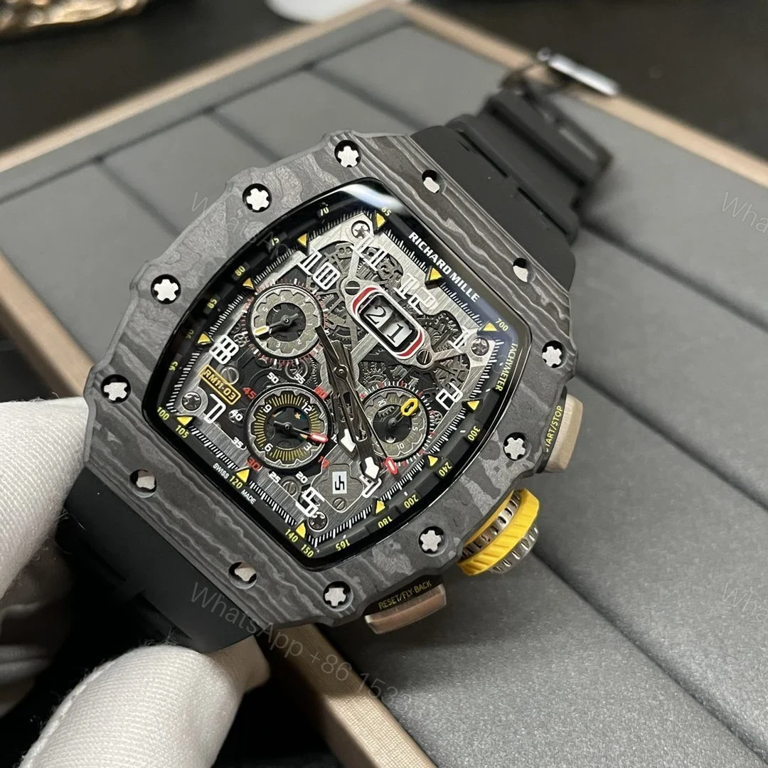 View 5 of Replica Richard Mille RM 11-03 Skeleton Dial Carbon Fiber Case Swiss Movement