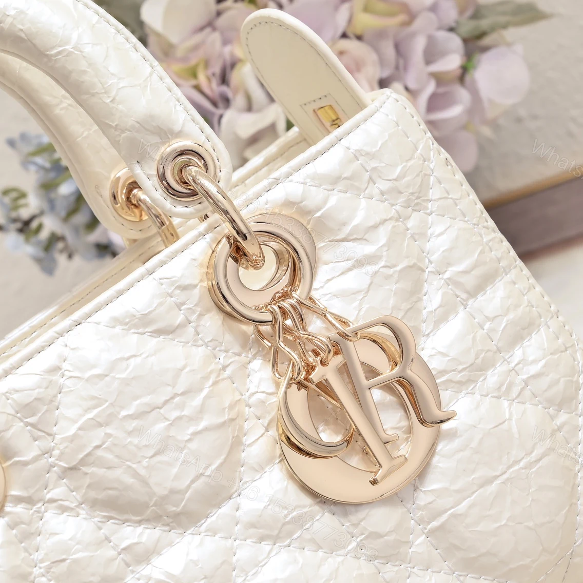 View 8 of Christian Dior embroidery bag