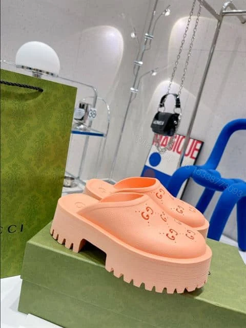 View 2 of GUCCI WONMEN’S PLATFORM PERFORATED G SANDAL – SDG018