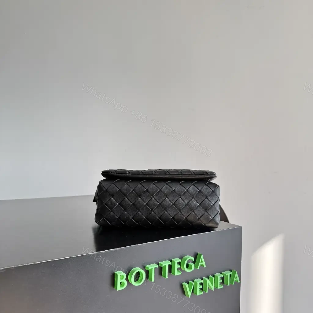 View 2 of Compact braided leather crossbody bag — timeless everyday luxury