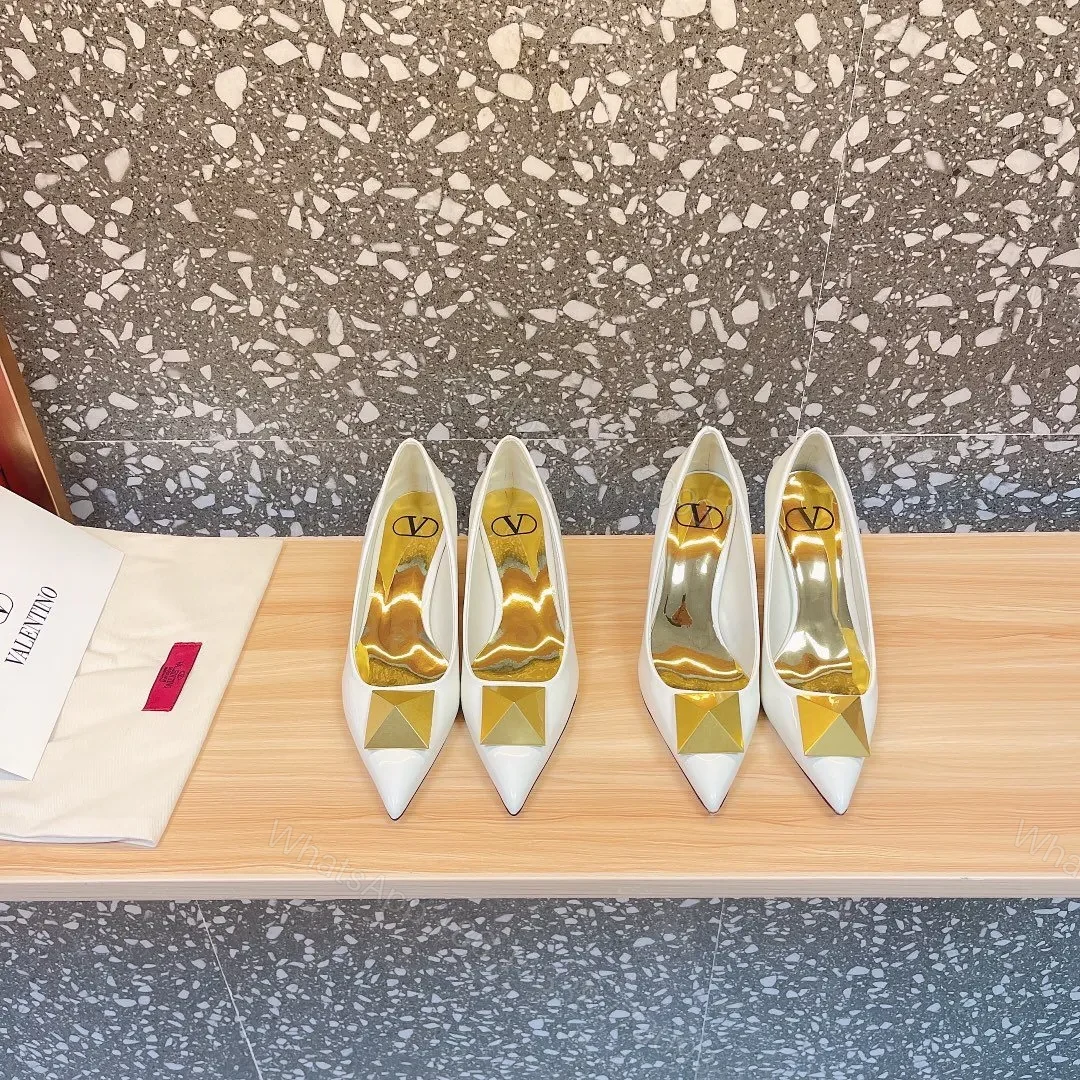 View 3 of Valentino Women White Patent Leather Heels