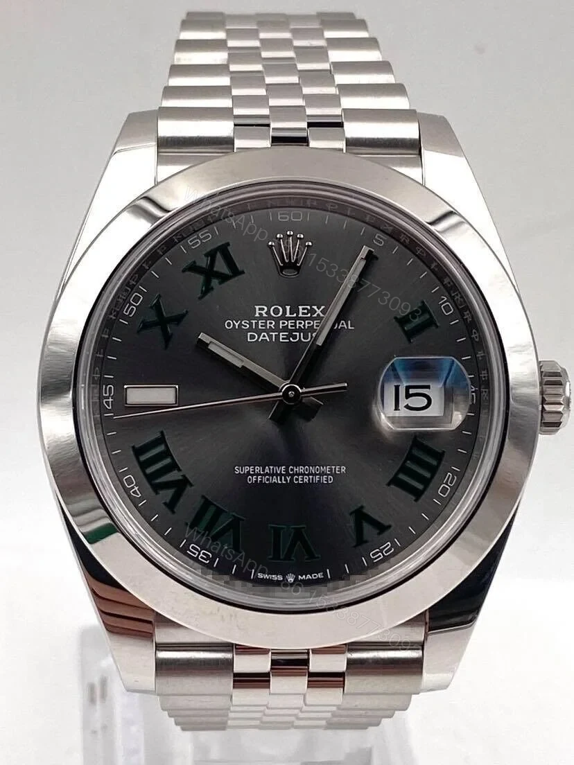 View 2 of Rolex Datejust Rhodium Dial 126300 “Wimbledon” Jubilee 41 mm