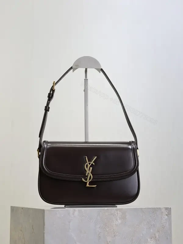 Dark Leather Compact Crossbody: Minimalist Luxury Bag — view 1