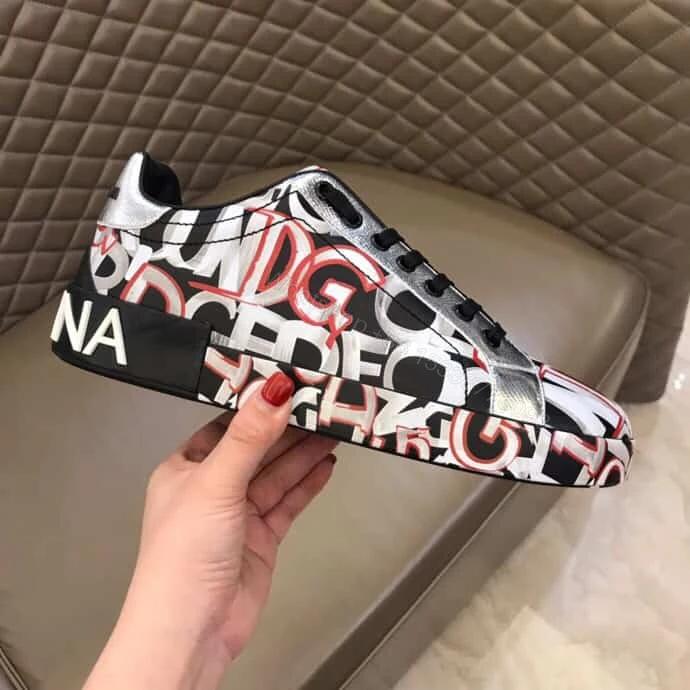 View 2 of DOLCE & GABBANA PORTOFINO SNEAKERS IN PRINTED NAPPA CALFSKIN – DG8