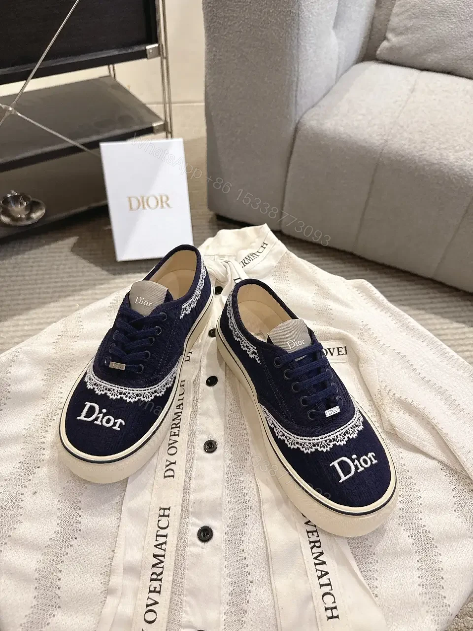 View 6 of Chic Knit Sneakers: Navy, Premium Knit, Designer-Inspired Comfort