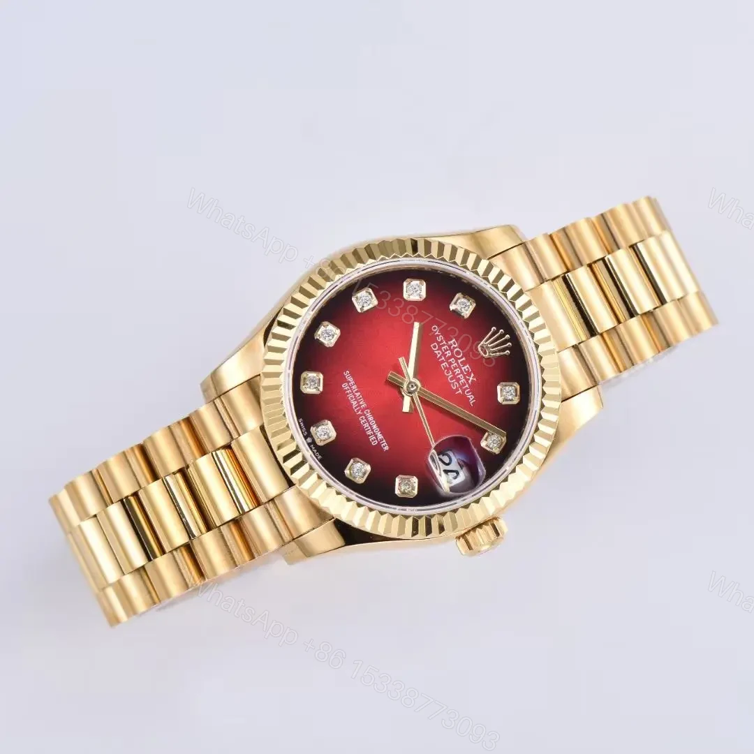 View 4 of Super Clone Rolex Datejust Red Gradient Dial 36MM President Bracelet 278278-0049