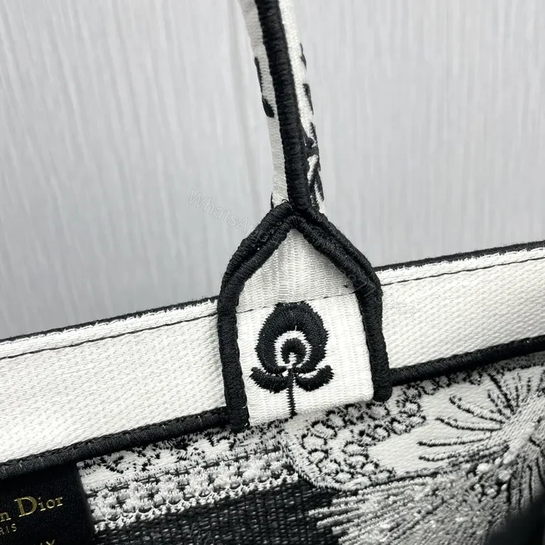 View 2 of Monochrome Dior Floral Tote - Jacquard, Logo Band, Luxe Versatility