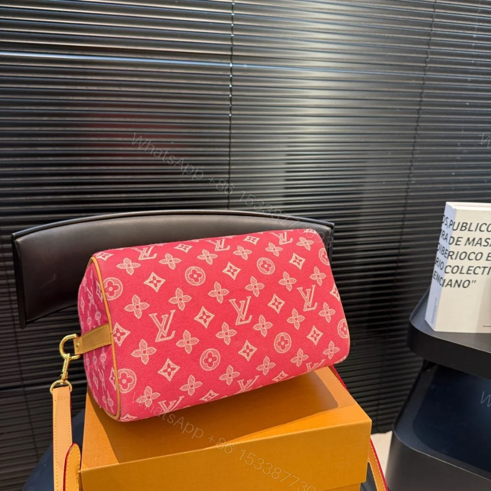 View 6 of Louis Vuitton Speedy Bandouliére 25 Monogram Origine Rose Ribbon Pink 25Cm M27528