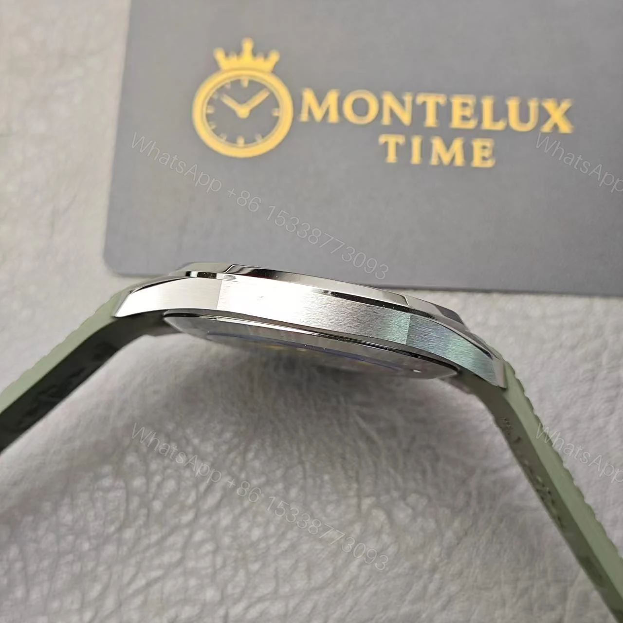 View 7 of Top Swiss Replica Patek Philippe Aquanaut Green Strap