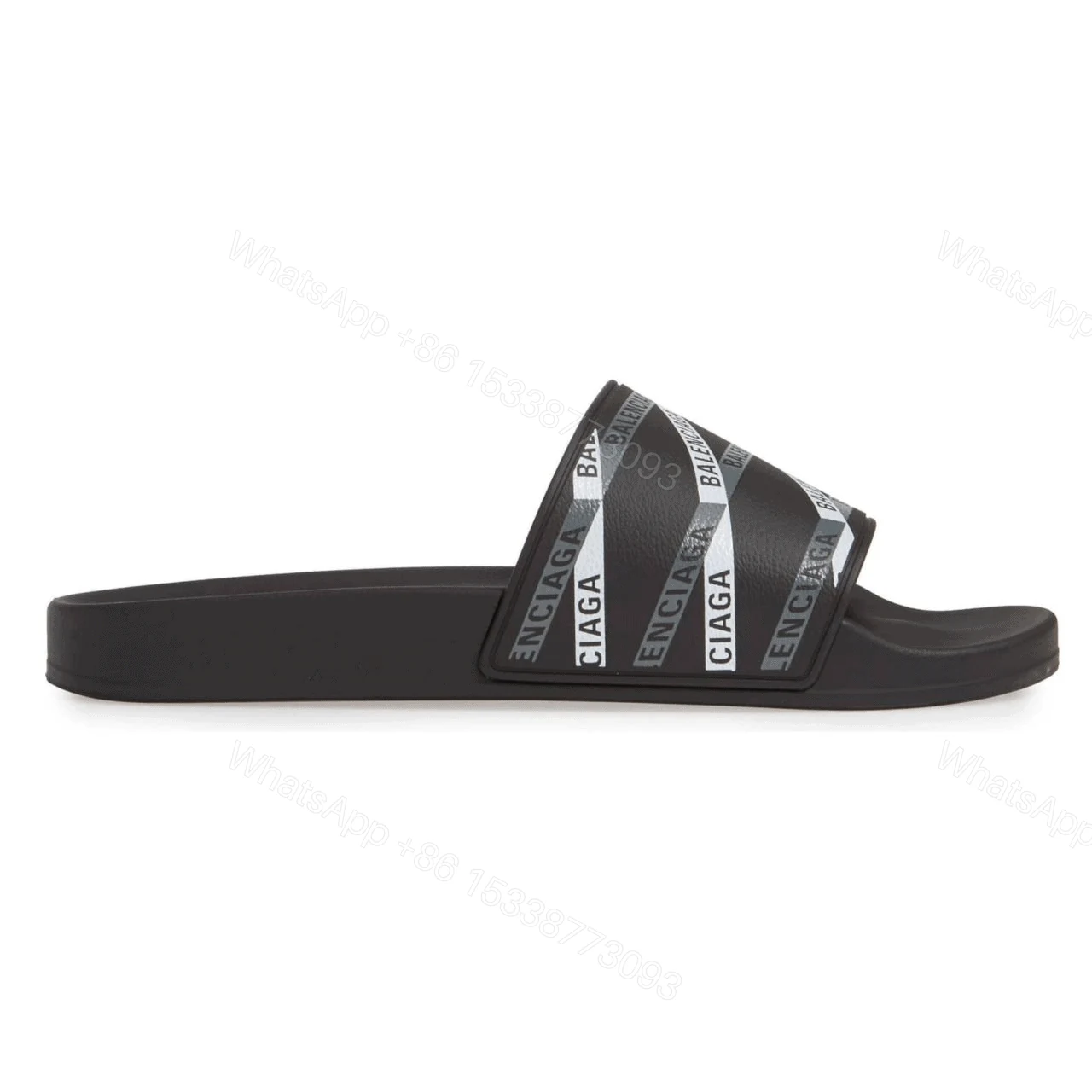 BALENCIAGA RUBBER LOGO POOL SLIDE SANDALS – BBS9 — view 1