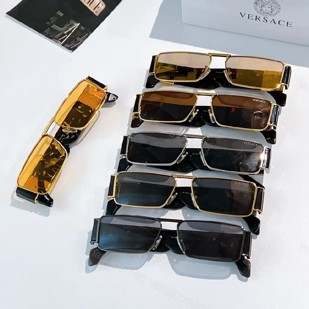 View 6 of Gold-Frame Shield Sunglasses: Bold Luxe, Modern Visage
