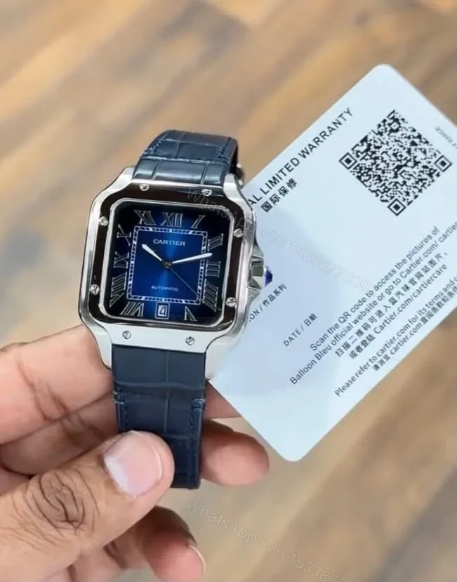Cartier Santos Automatic Blue Gradient Dial — view 1