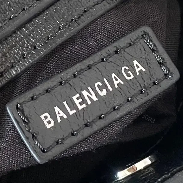 View 14 of 高仿Balenciaga迷你Tote包系列小牛皮黑色