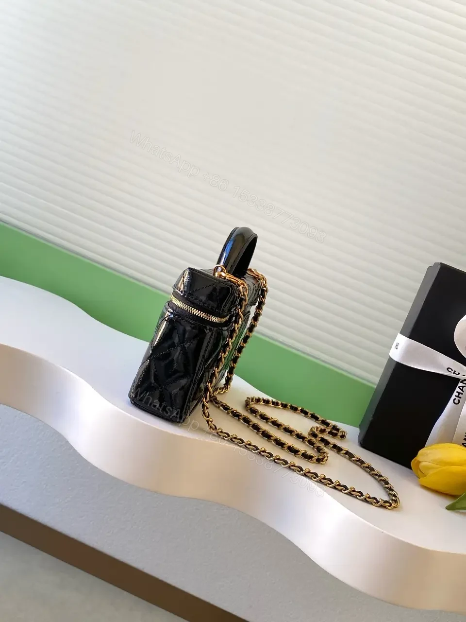 View 3 of Quilted Chain Mini Handbag — Luxe, Compact, versatile crossbody