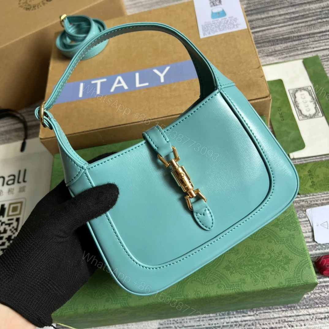 View 2 of GG JACKIE MINI 19 SHOULDER BAG IN PASTEL BLUE CALFSKIN