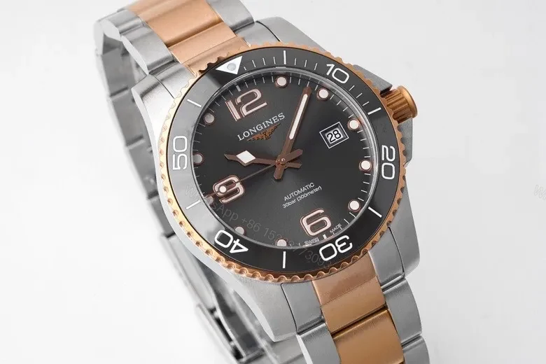 View 4 of Longines Conquest Two-Tone Stainless Steel and Rose Gold Automatic Watch
