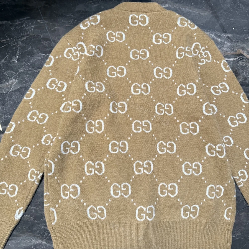 View 4 of Gucci Wool Cardigan Beige