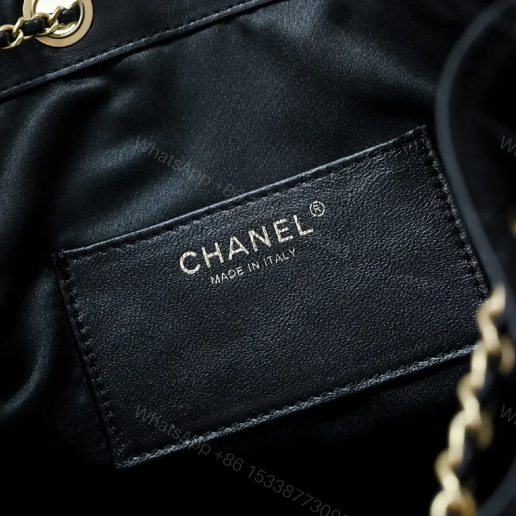 View 7 of Quilted Black Shoulder Bag: Gold Chain, Luxe Texture, Versatile Style