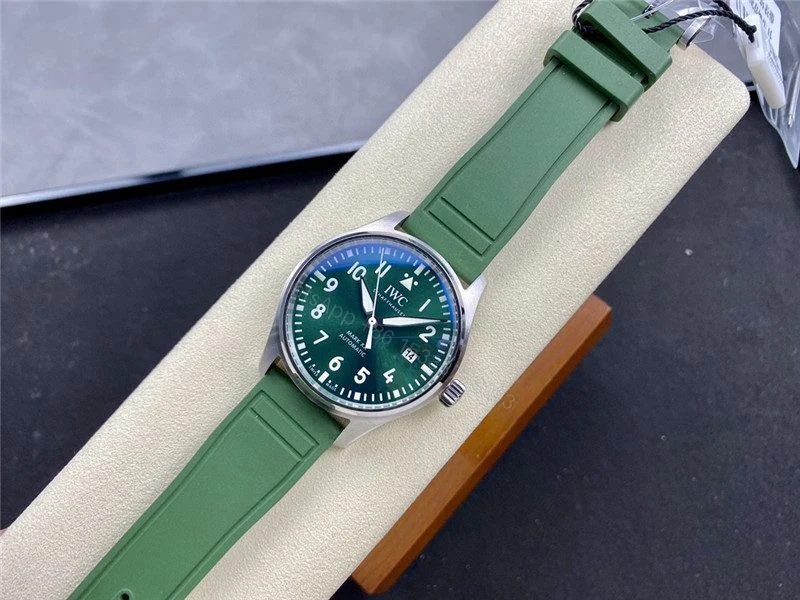 View 2 of Replica Clone IWC Pilot’s Mark 20 Green Watch
