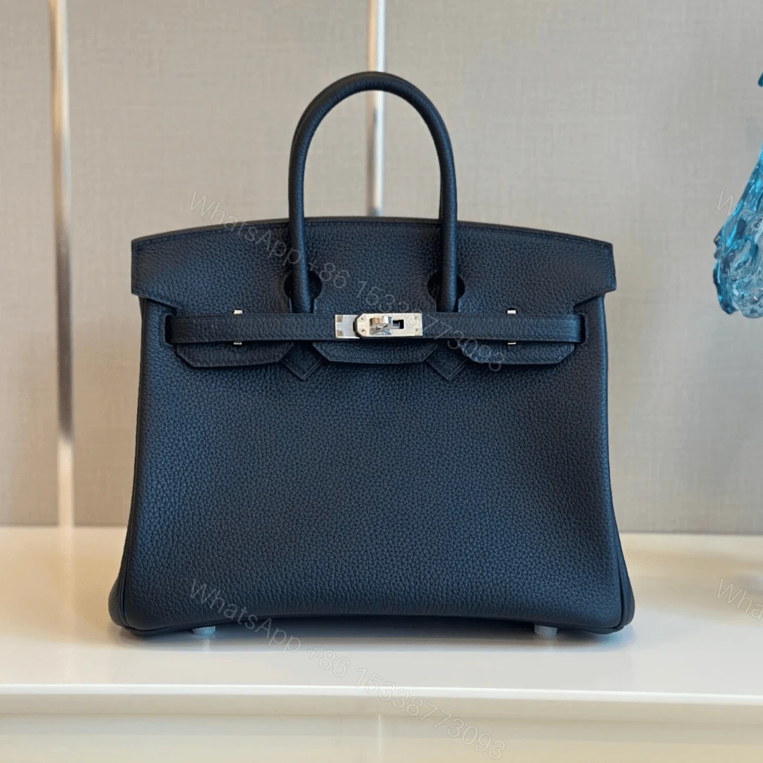 Hermes Birkin 30 Dakr Blue Togo Leather Palladium Hardware — view 1