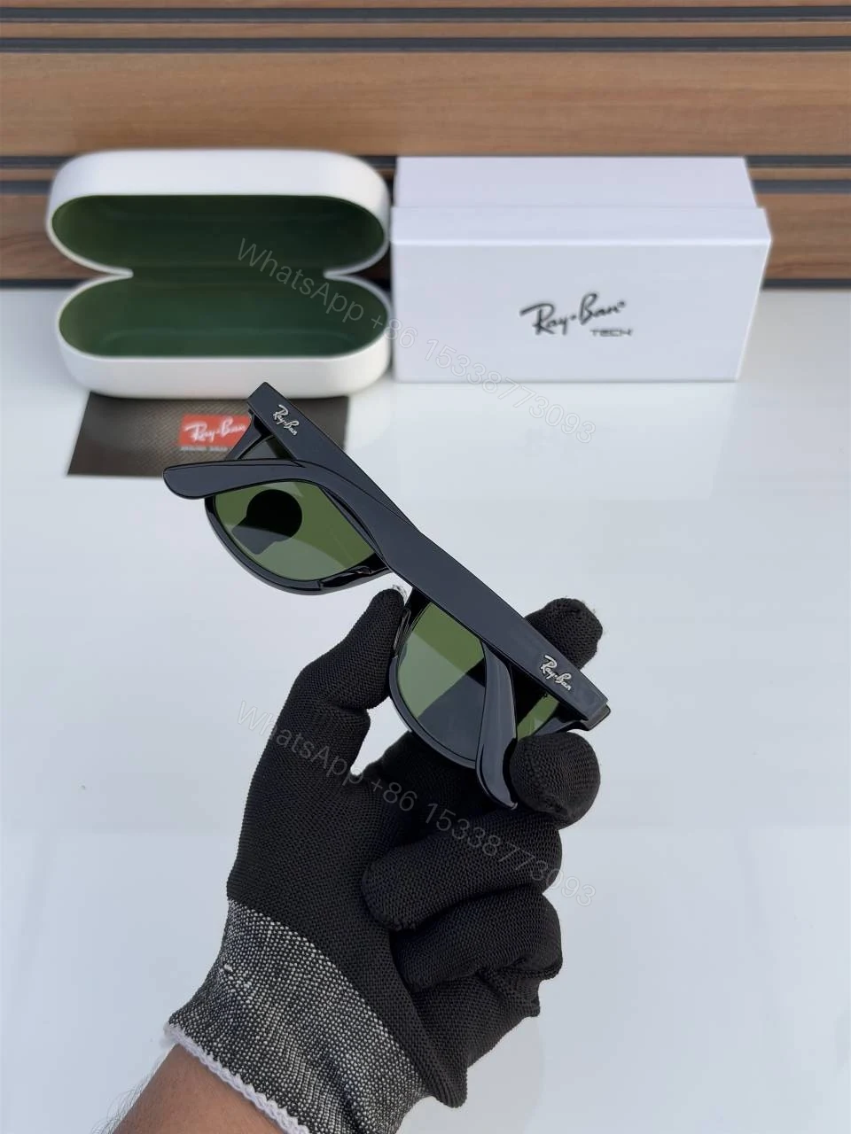 View 4 of First Copy Rayban 2140 Black Green een