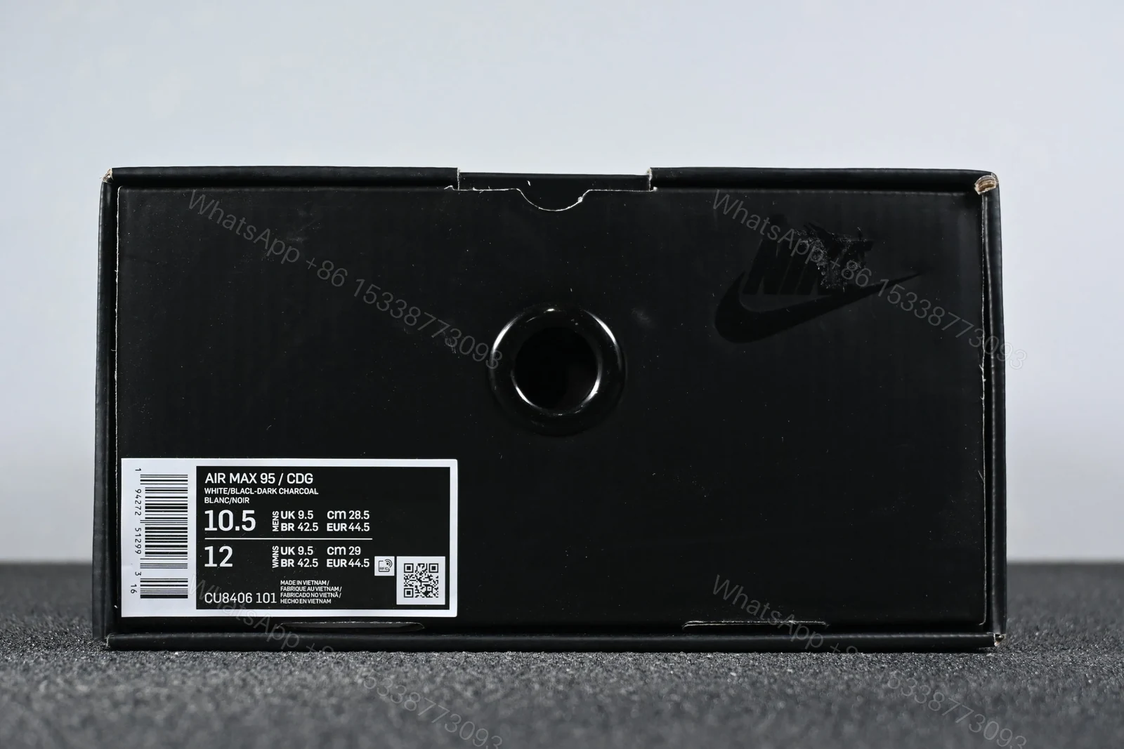 View 5 of Nike Air Max 95 Comme des Garcons Black Grey
