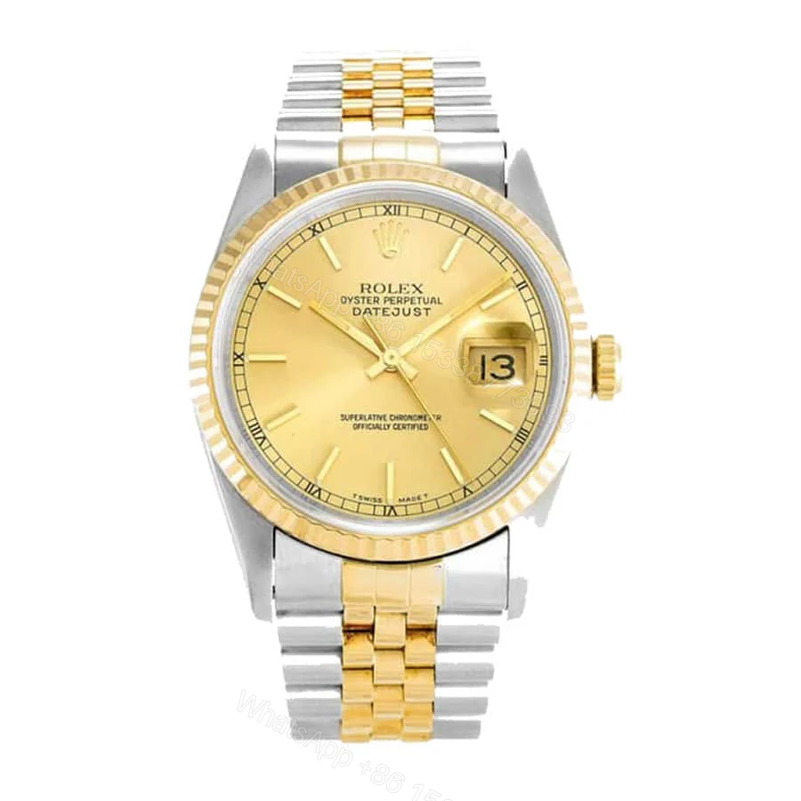 Rolex Datejust 116233 Super Clone : Two-Tone Fluted Bezel Champagne Dial 36mm | Super Clone Watches — view 1