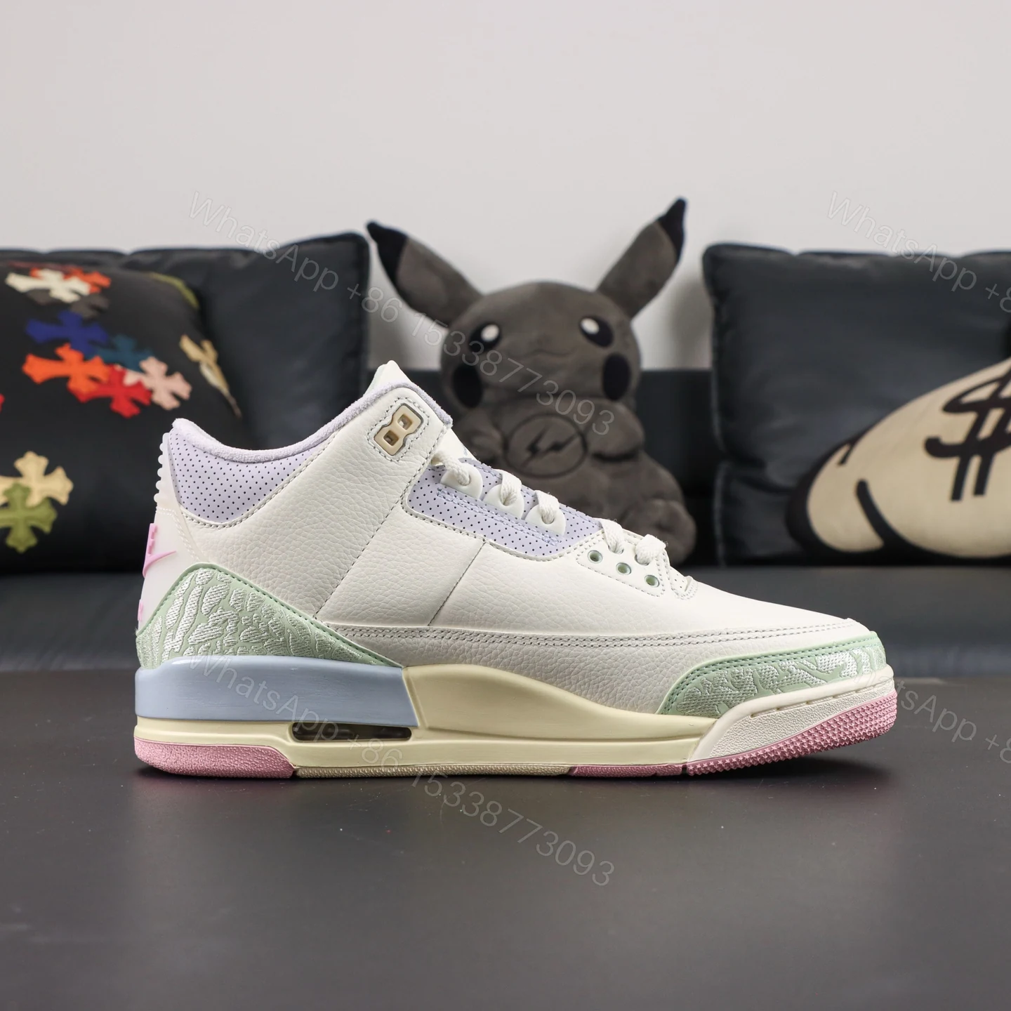 View 2 of Jordan 3 Retro Sail and Jade Aura