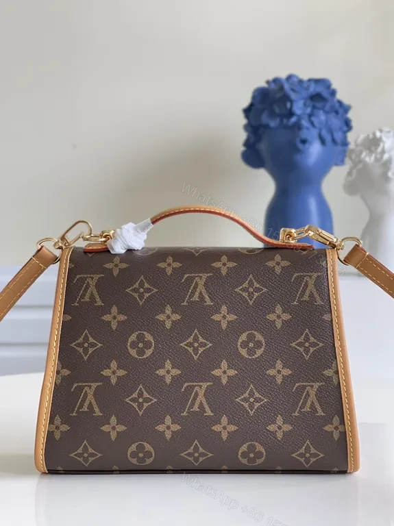 View 8 of Chic Monogram Satchel â€” Bronzed Trim, All-Day Style