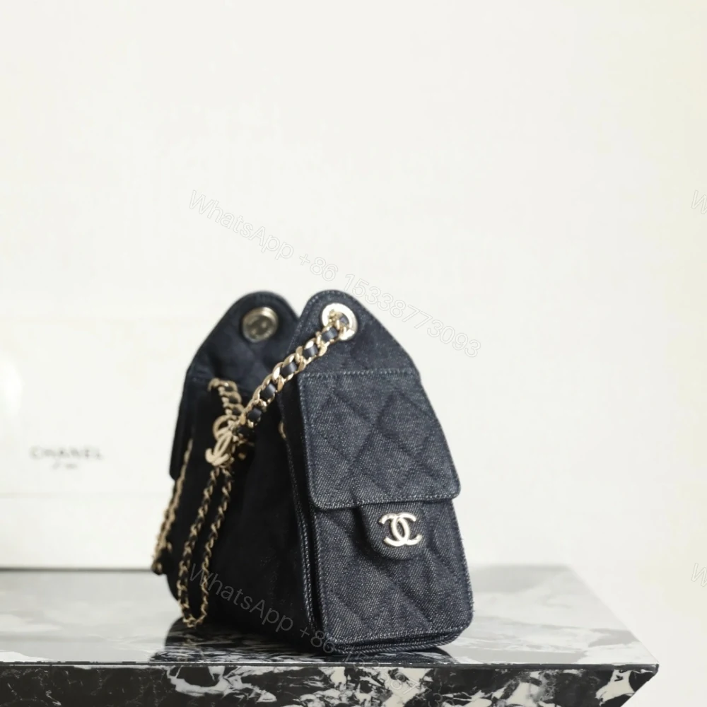 View 3 of 高仿Chanel*26P/25Bag系列AS5631水洗牛仔布手袋Mini黑色免檢版