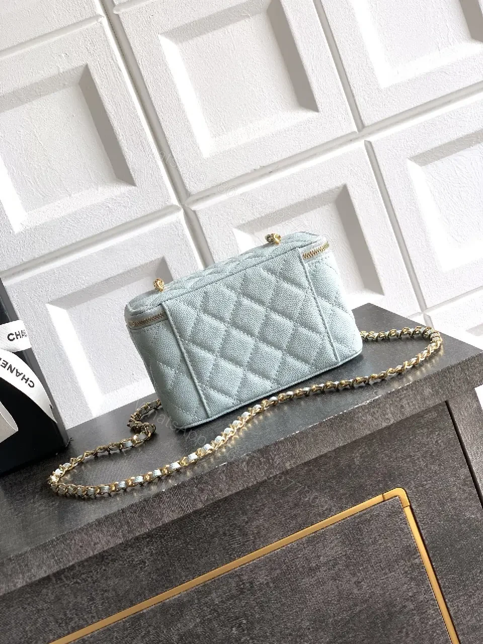 View 9 of Pastel Quilted Pearl Mini Bag: Luxe Everyday Carry