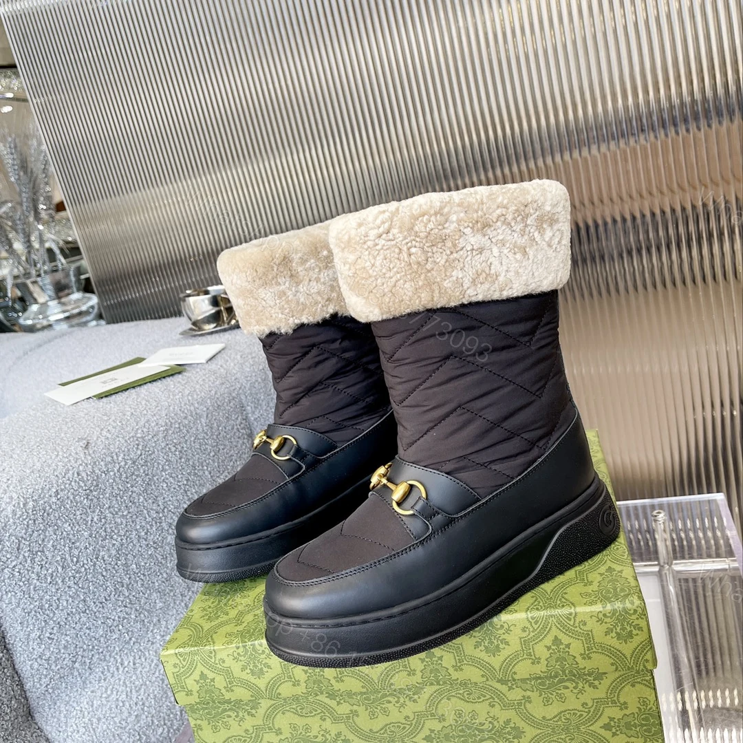 View 2 of GUCCI HORSEBIT CHEVRON QUILTED BOOTS BLACK