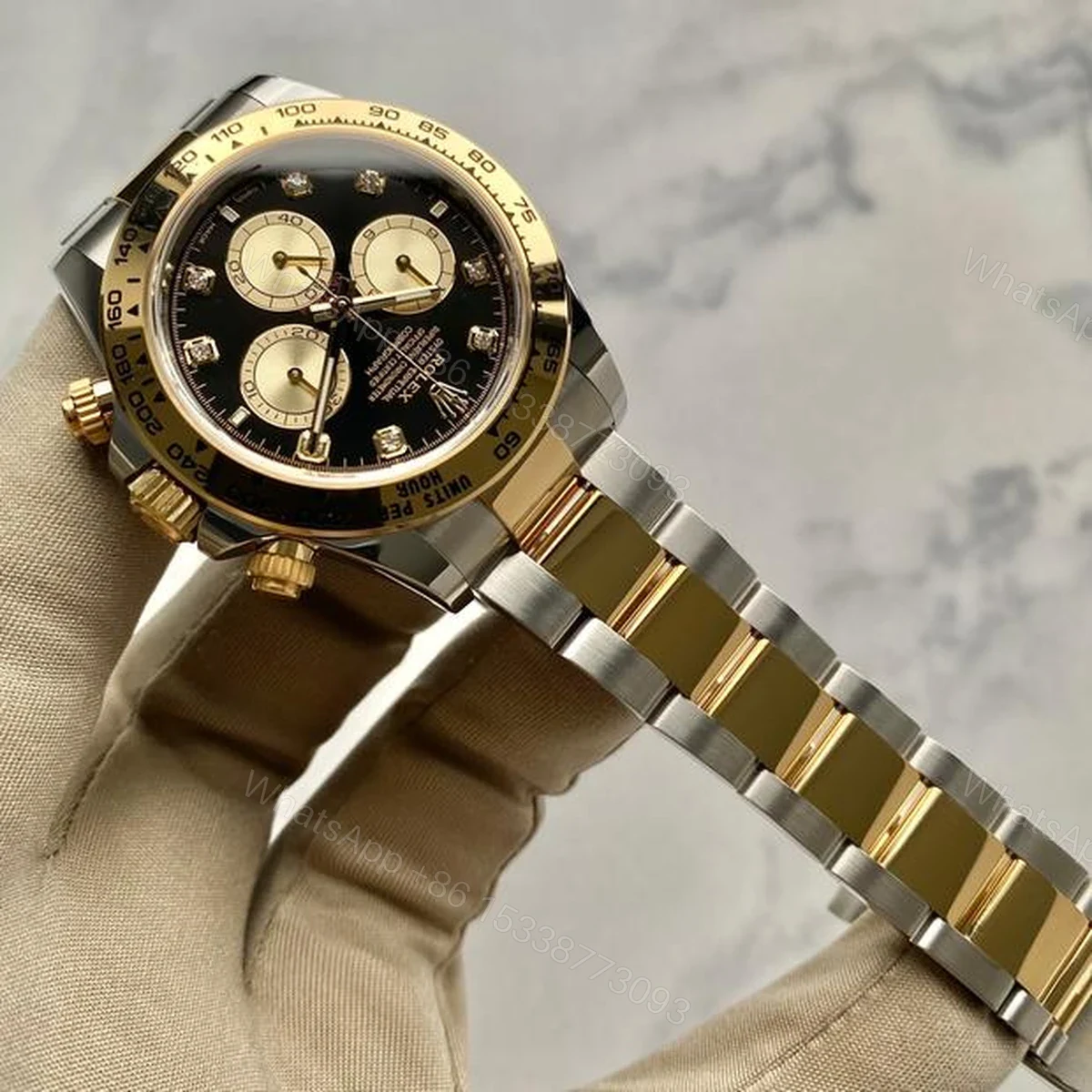View 8 of Replica Rolex Daytona Black Diamond Dial 126503 Superclone