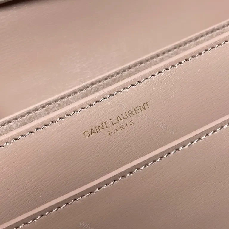 View 4 of Chic Leather Crossbody with Gold Logo â€“ Luxe Everyday Bag