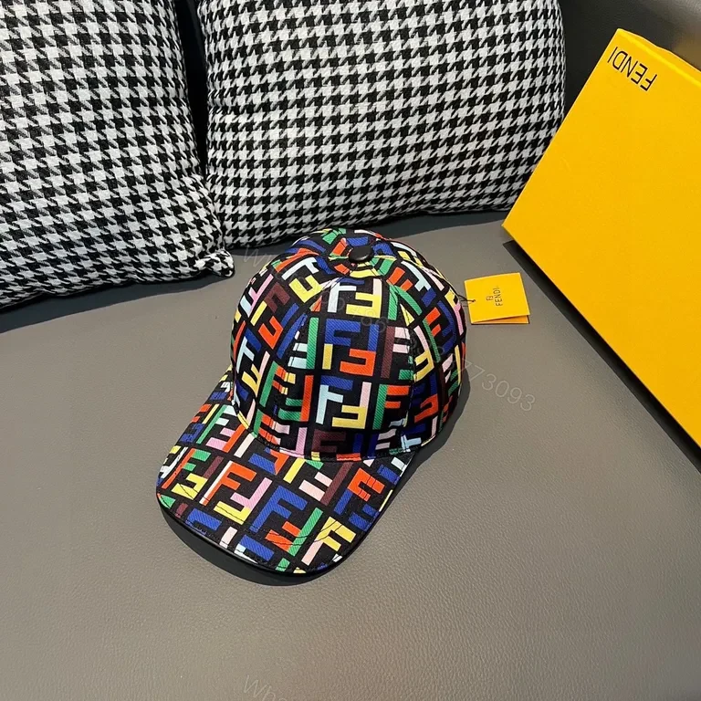 Colorful Fendi-Inspired Cap: Bold Pattern, All-Day Comfort — view 5