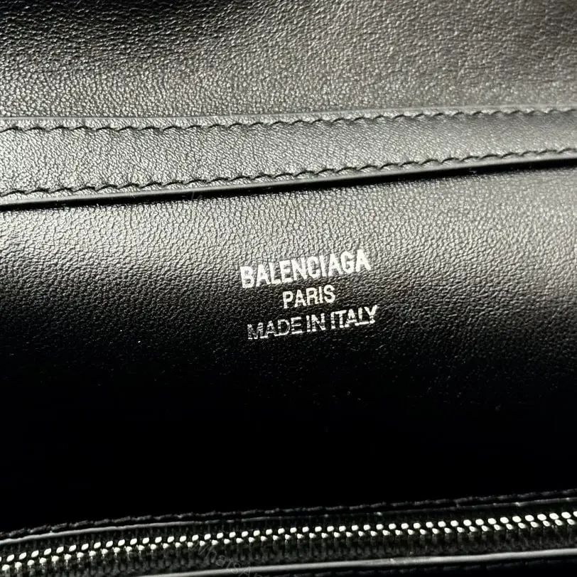 View 12 of 高仿Balenciaga*Rodeo系列4U1000小牛皮手袋黑銀大號免檢版