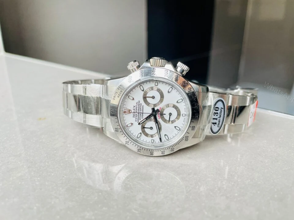View 8 of Rolex Daytona 116500 DAYTONA 1:1 Best Edition CF 904L SS Case and Bracelet White Dial Silver bezel SA4130