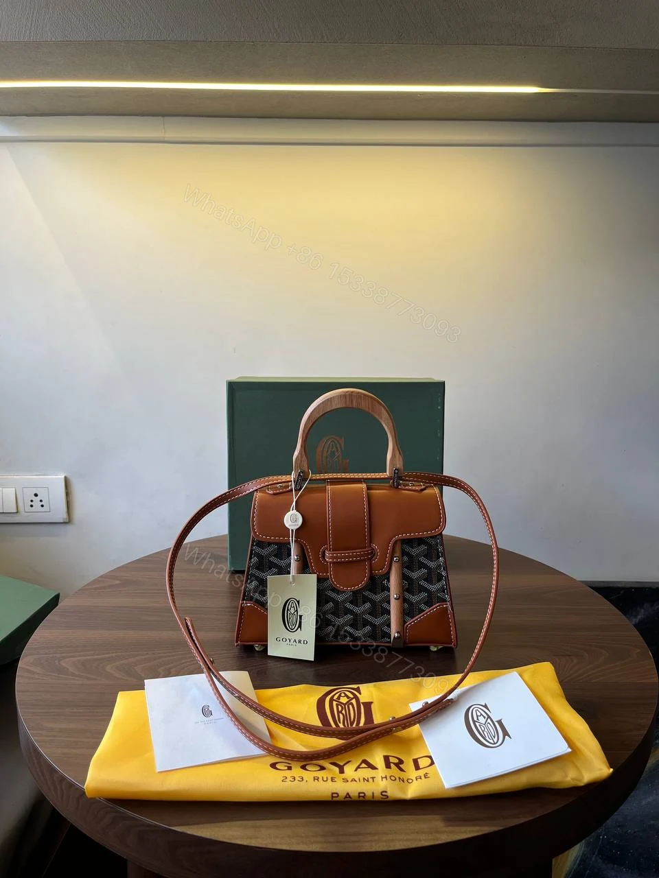 View 4 of First Copy Goyard Saïgon Structure Mini Top Handle Bag with OG Box