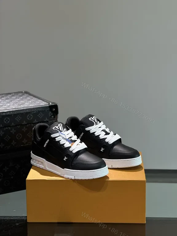 View 9 of Louis Vuitton-Inspired Panelled High-Tops: Luxury Streetwear Sneakers