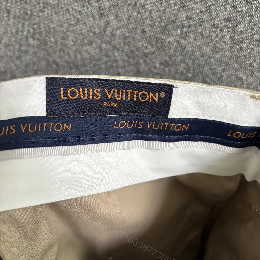 View 6 of Beige Cargo Pants with LV Monogram Patch