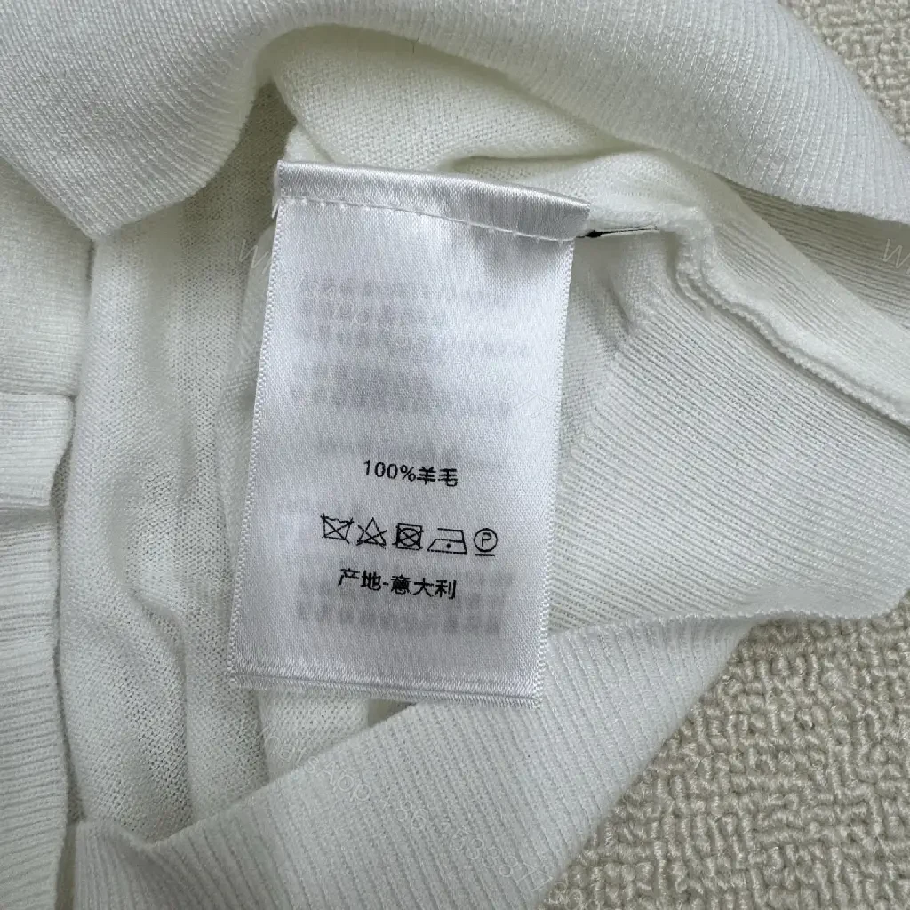 View 3 of White Cotton Knit T-Shirt Dior Logo Minimalist Style