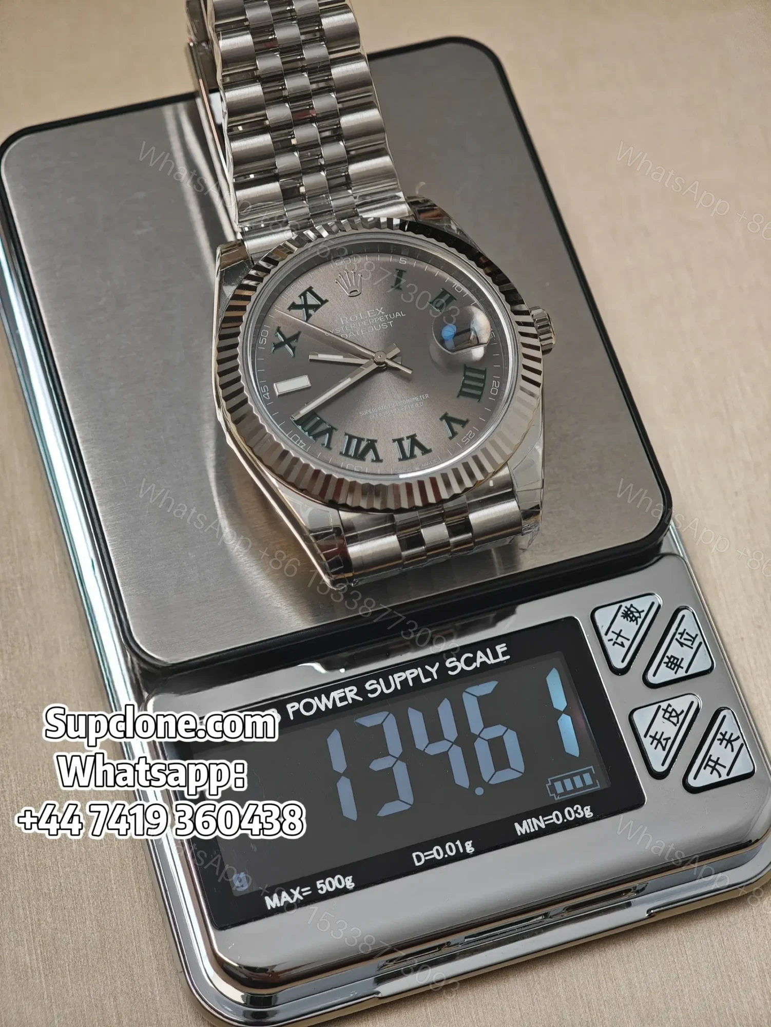 View 14 of Rolex Datejust M126334 Super Clone – Wimbledon Grey Dial 41mm