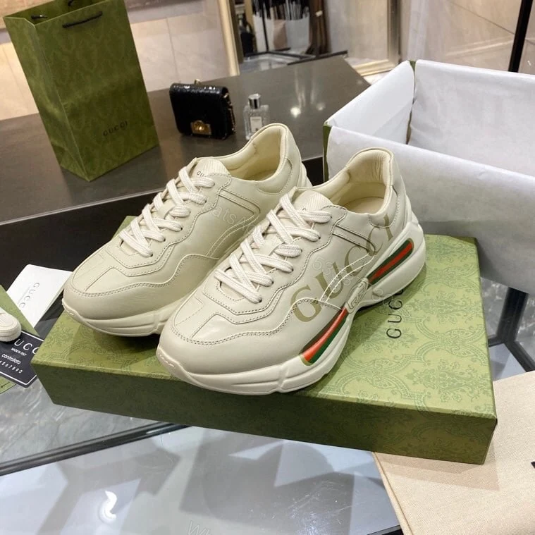 View 2 of Gucci Women’S Rhyton Gucci Logo Sneaker 528892 DRW00 9522
