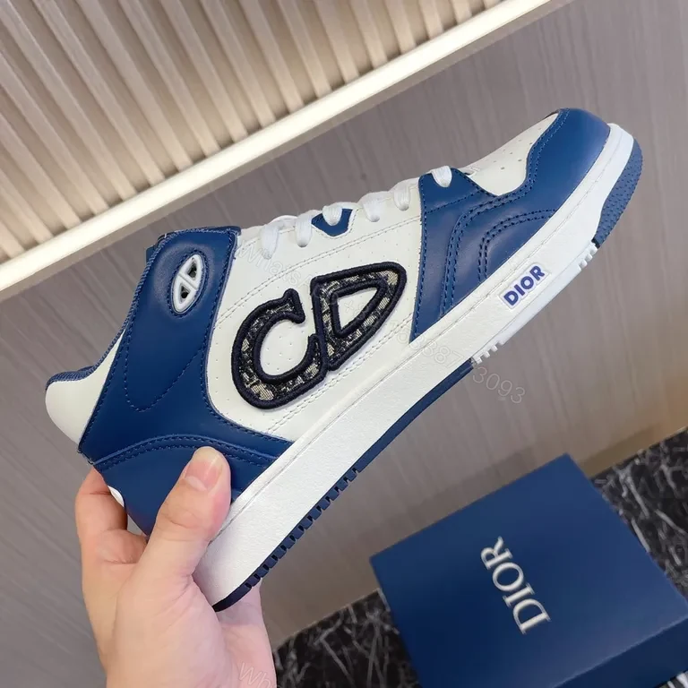 View 4 of Bold Contrast Dior-Inspired High-Top Sneakers - Everyday Luxury