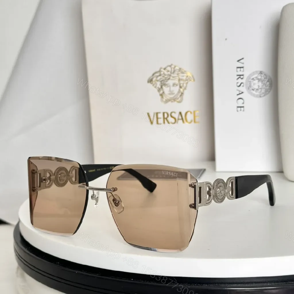 View 9 of Rose-Gold Accented Oversized Sunnies - Statement Luxury Shades