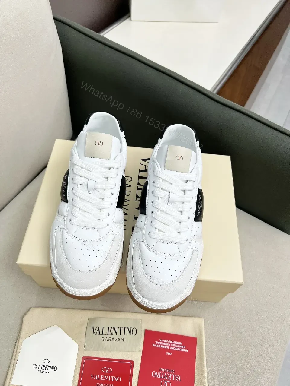 View 7 of White & Black Leather Sneaker: Modern Luxe Comfort All-Day