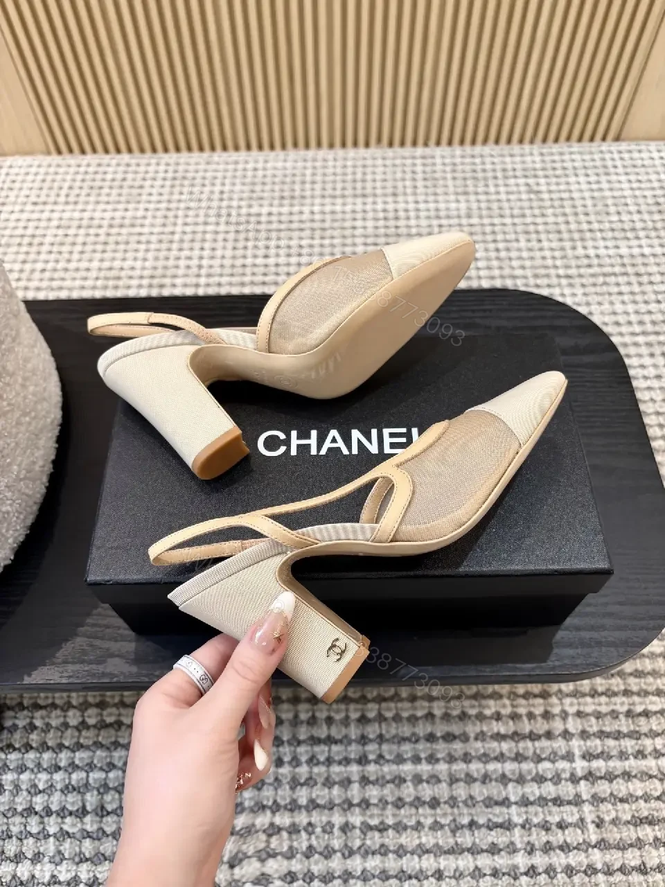 View 10 of Chic Texture Slingback Heels: Comfort Meets Luxe Style